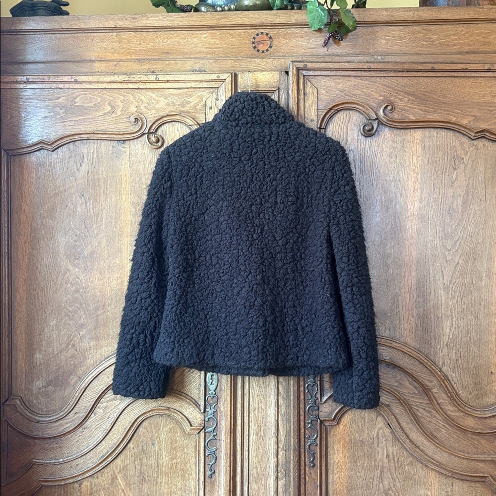 SANCTUARY Teddy Bear Shearling Moto Jacket – Black – Size Small - Picture 10 of 13